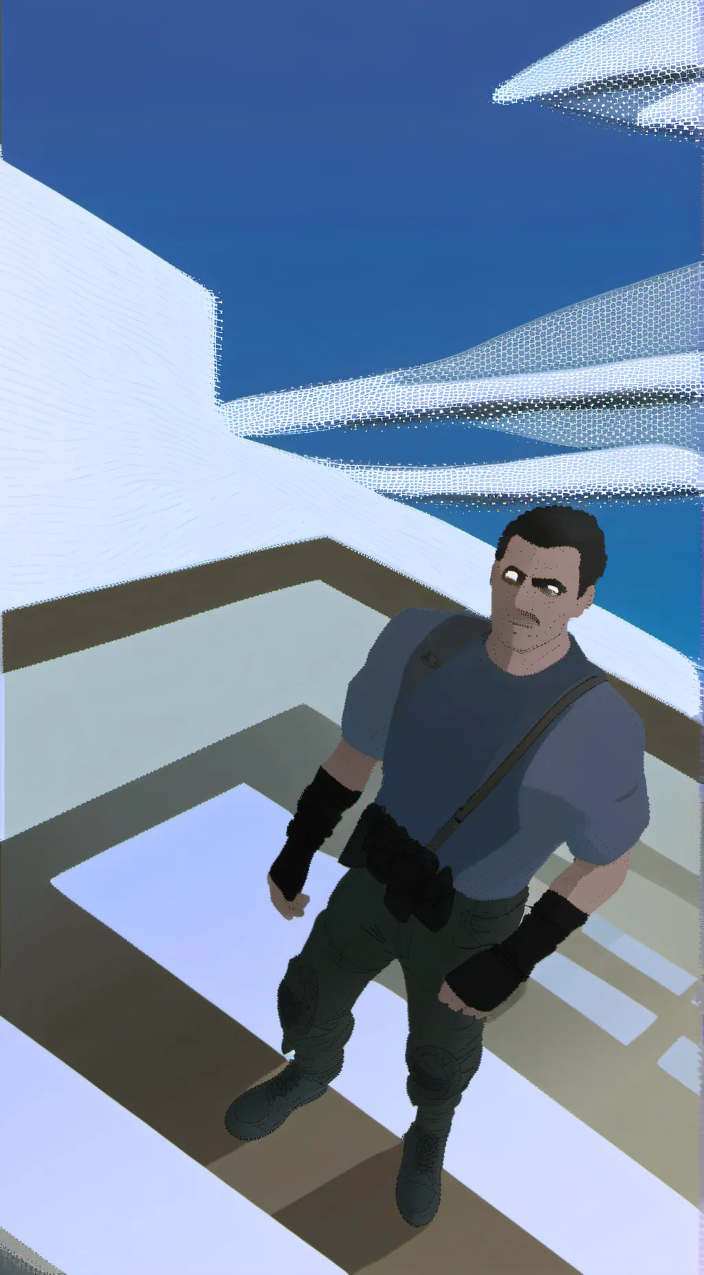 ai character: Phil Timinsky  background