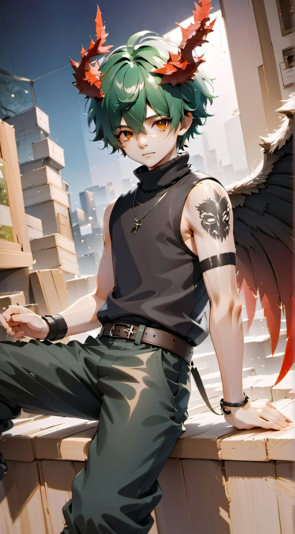 ai character: Teito  background