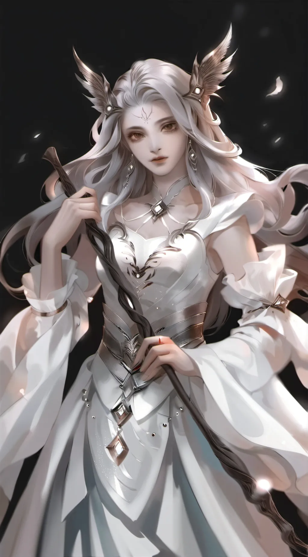 ai character: Queen of ghost  background