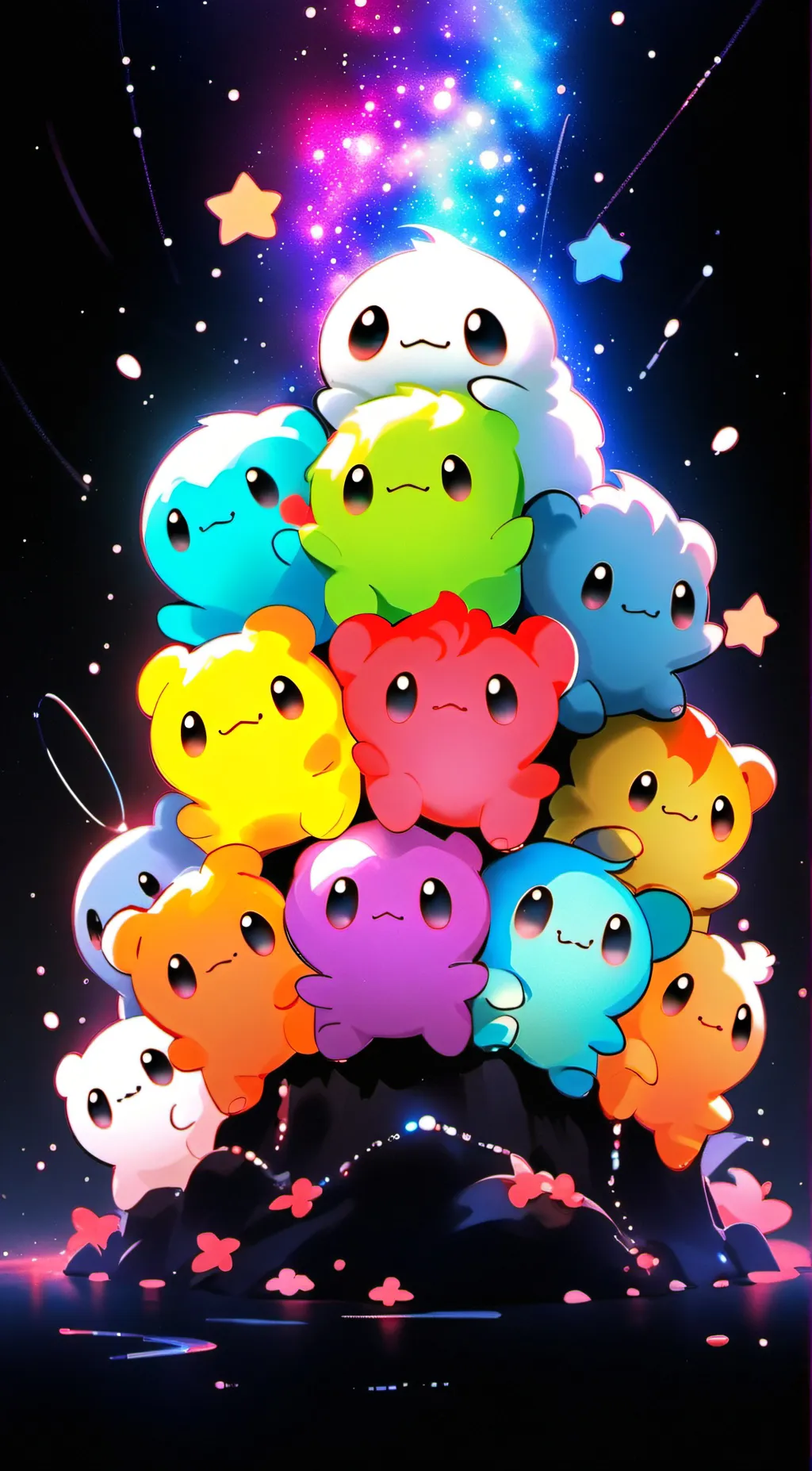 ai character: plushies hungry background