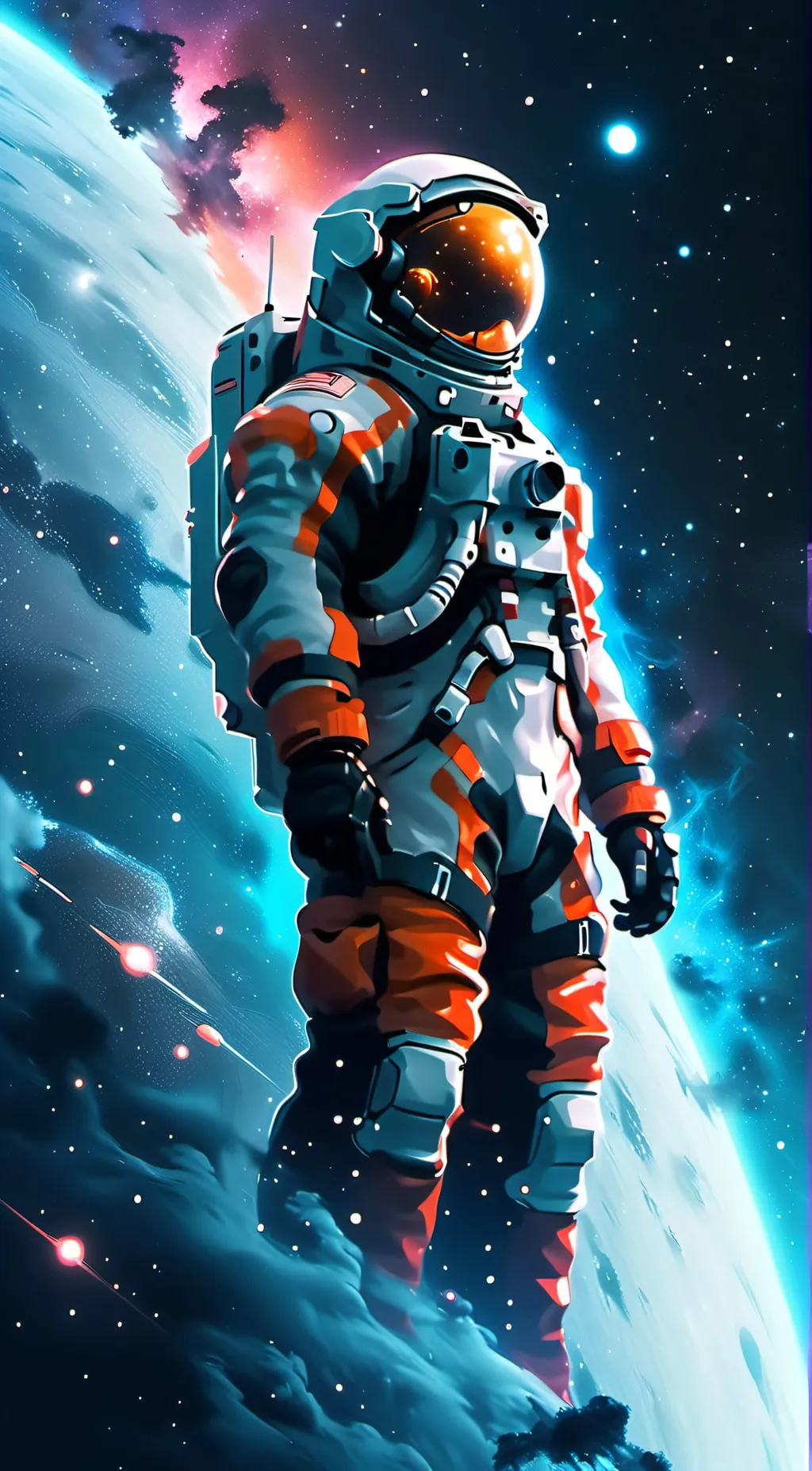 ai character: Susy orange  background