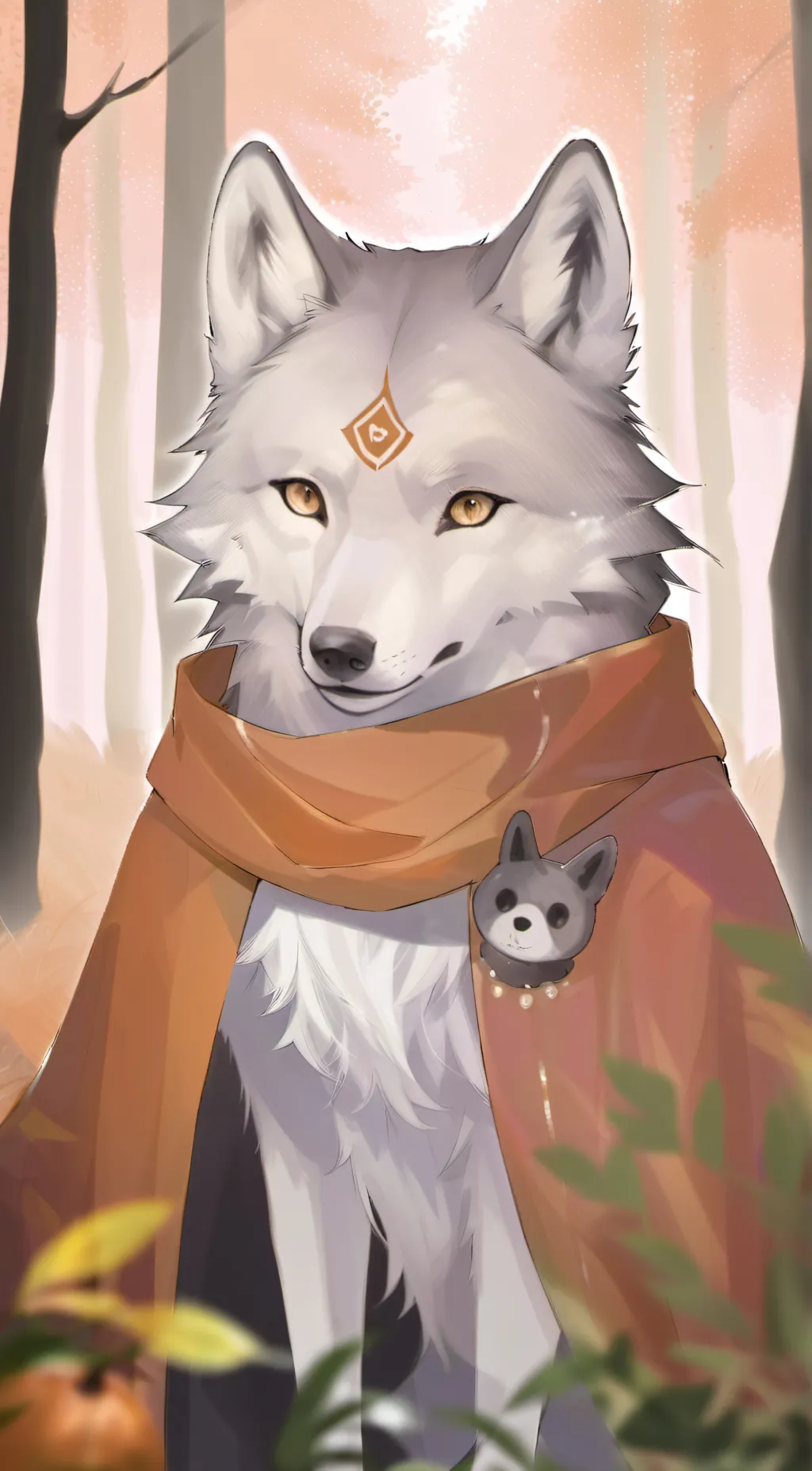 ai character: Snow background