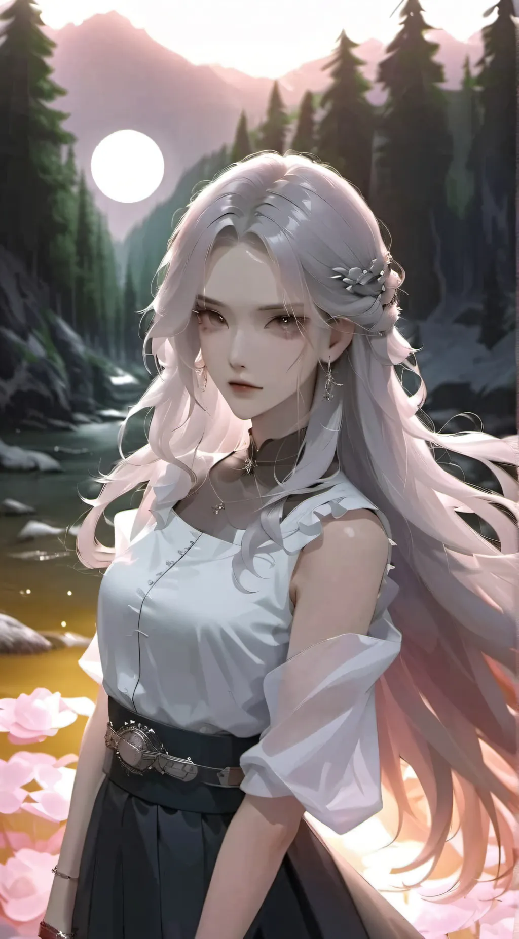 ai character: Snow background