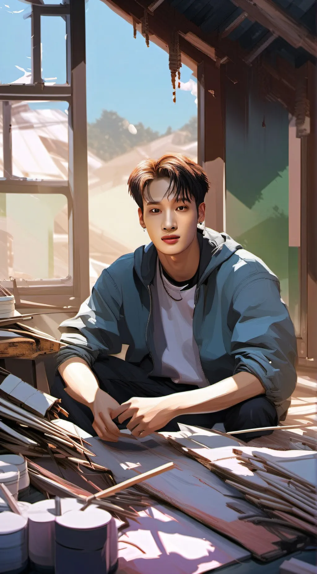 ai character: Bangchan (skz) background