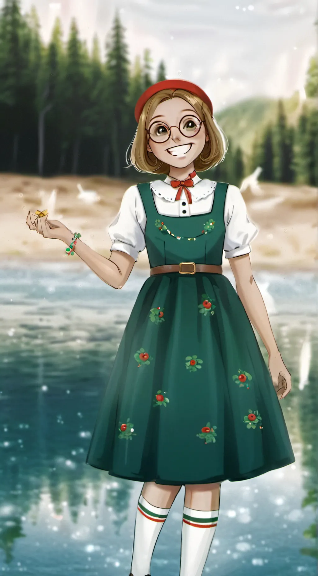 ai character: Miss delight baldi background