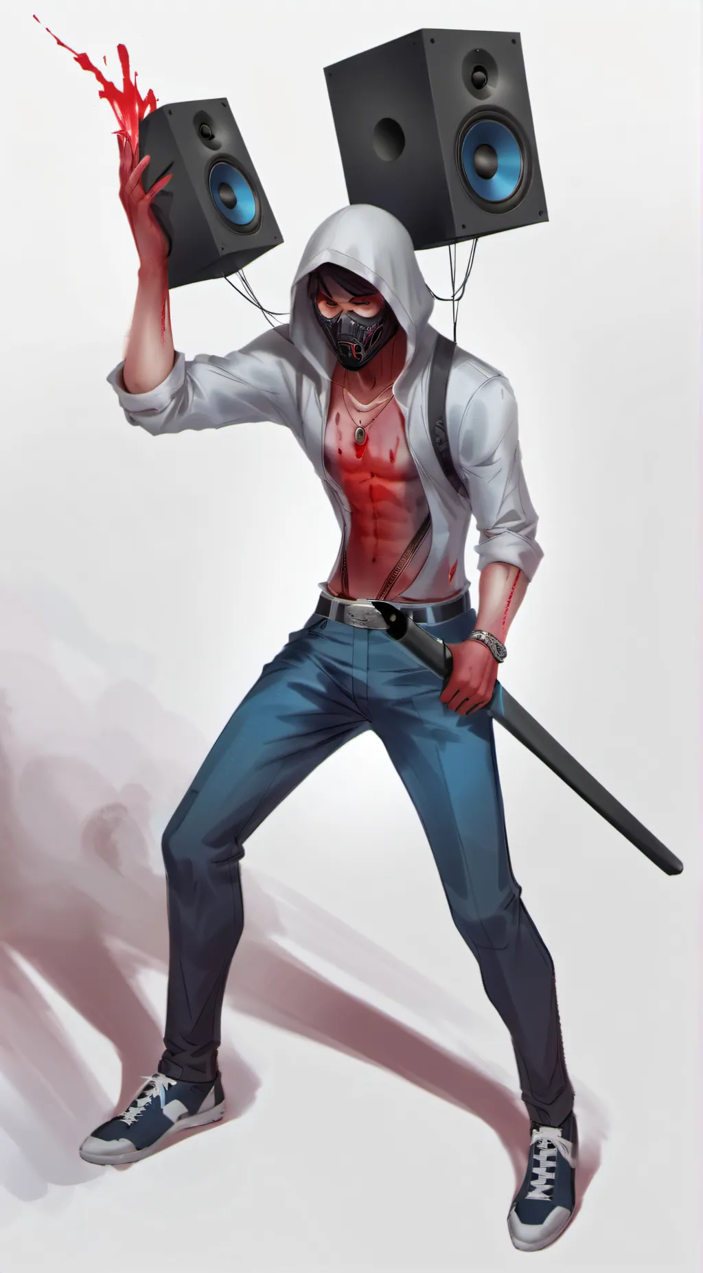 ai character: red assassin speak background