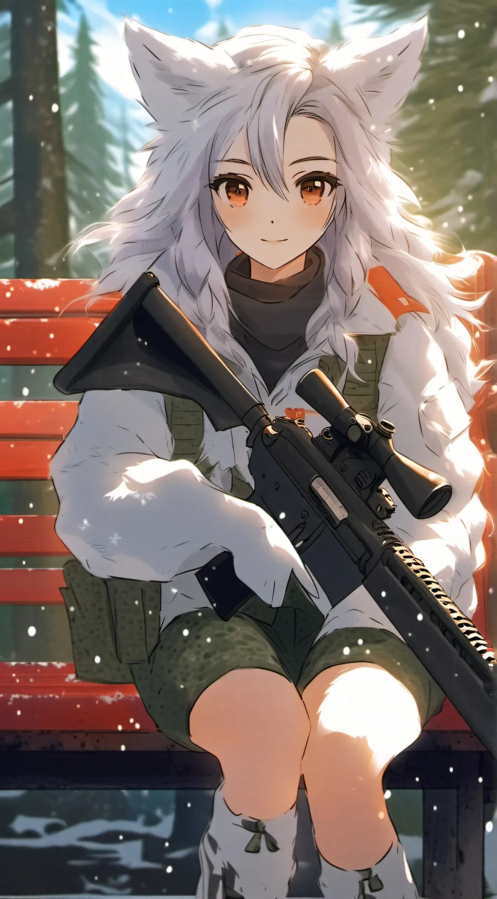 ai character: Winter background