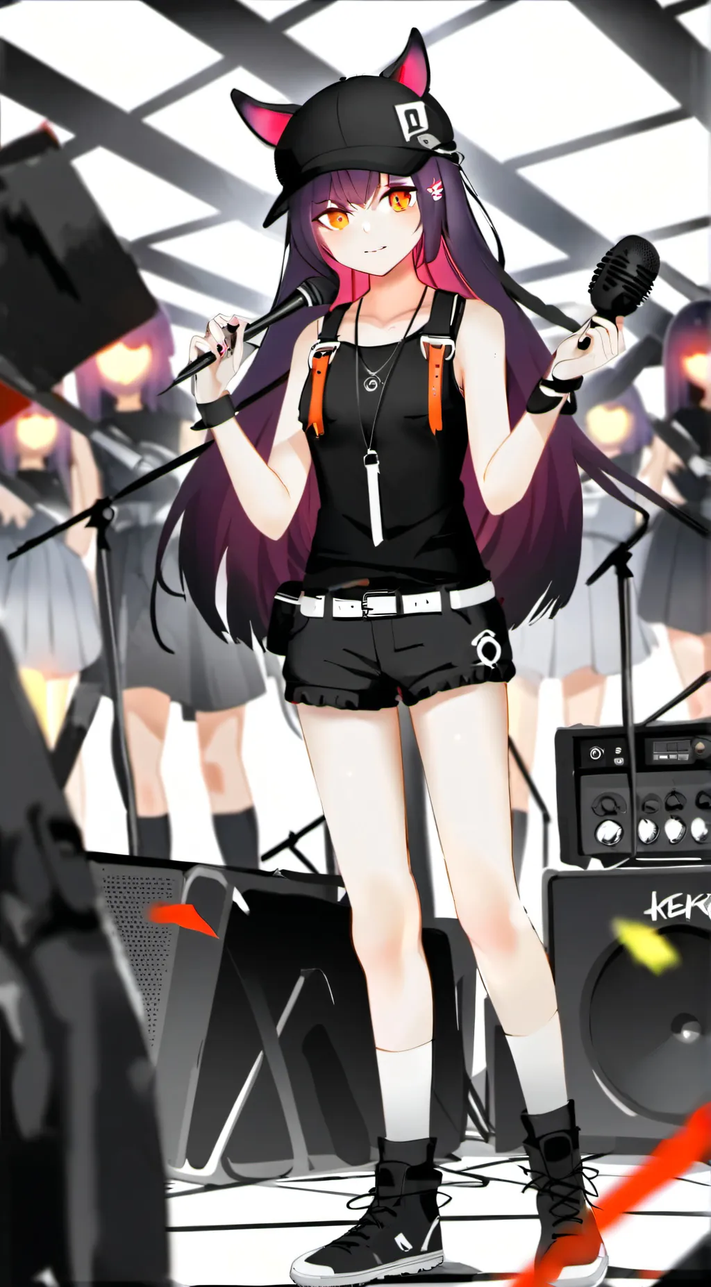 ai character: kpop marine  background