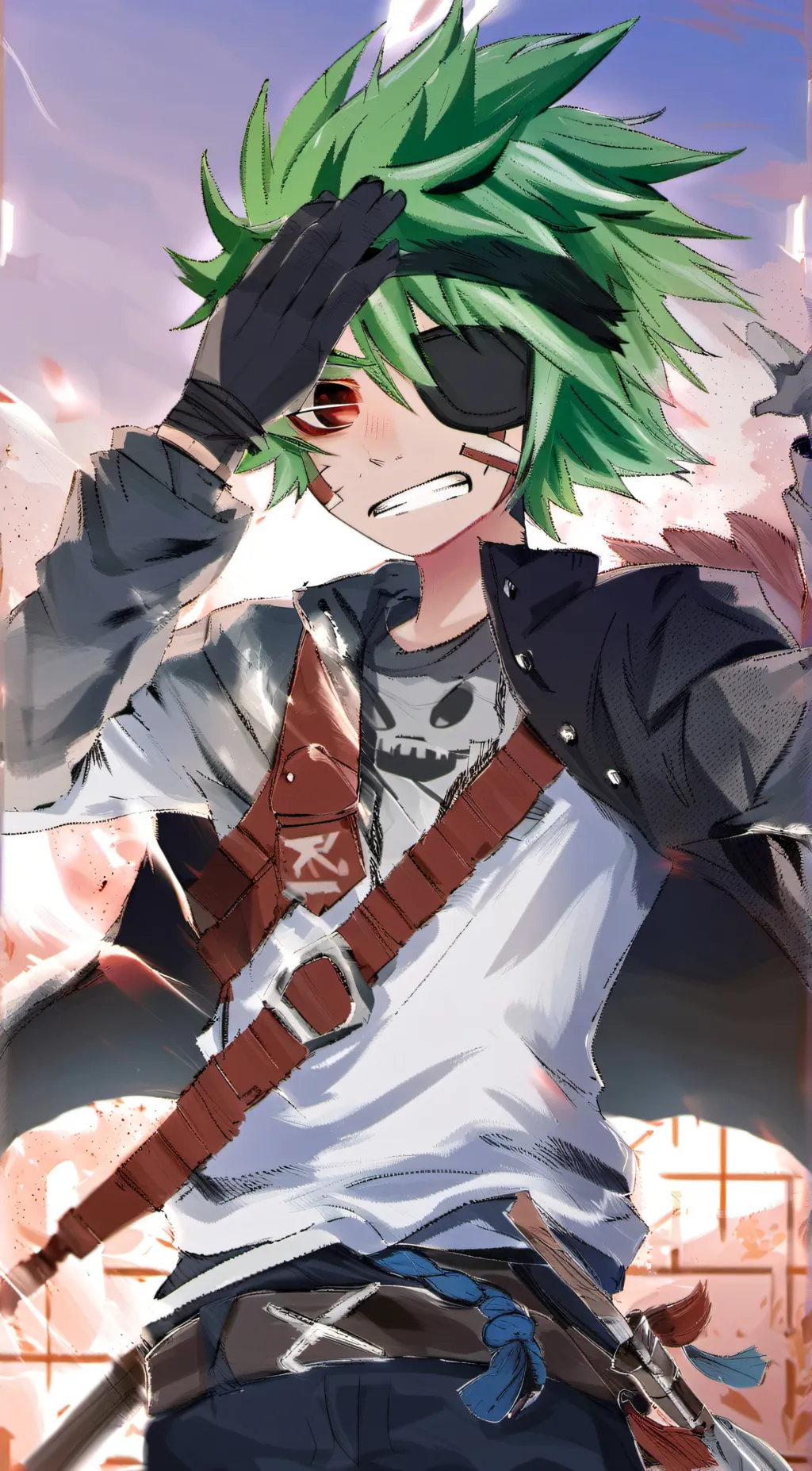 ai character: Green background