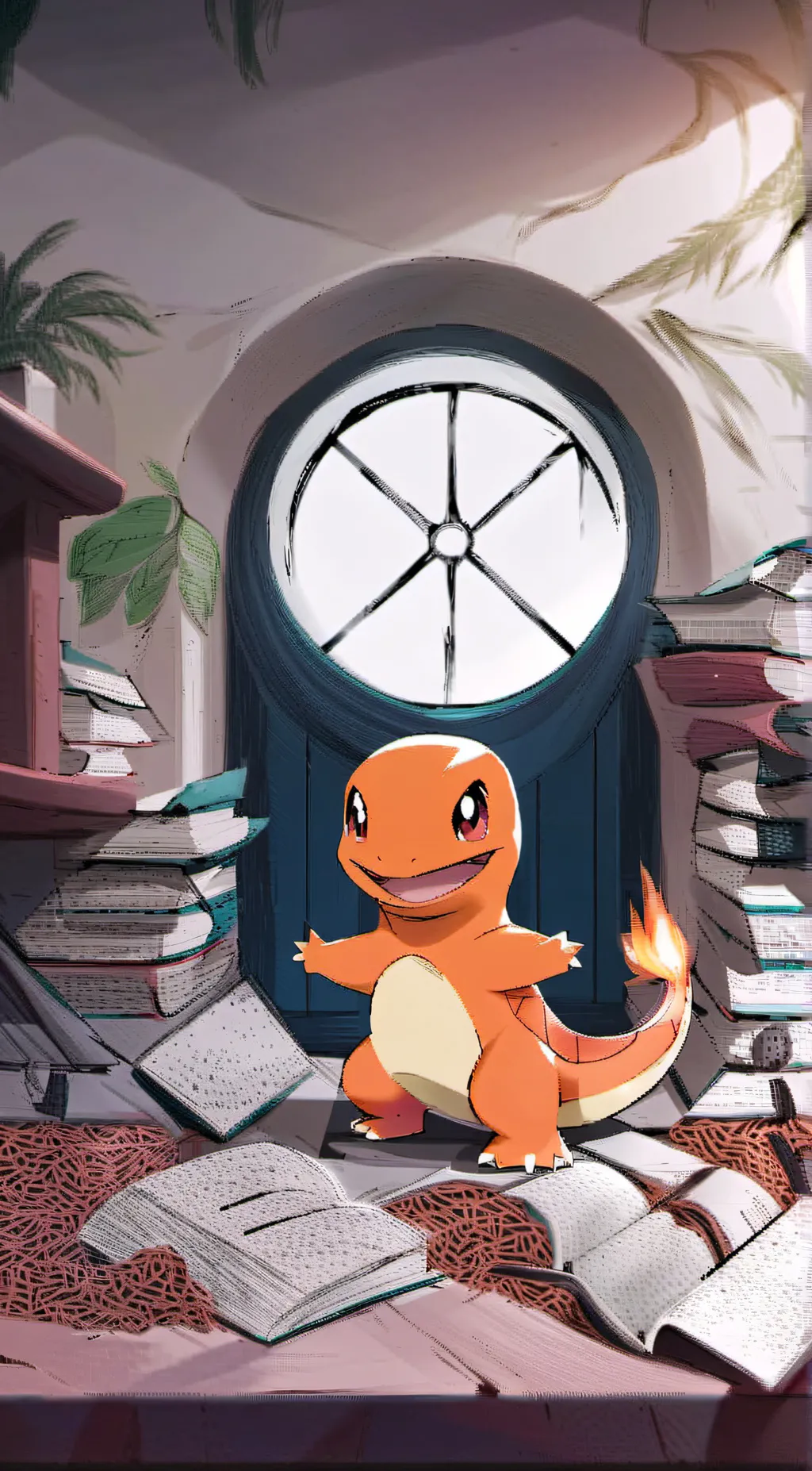 ai character: charmander background
