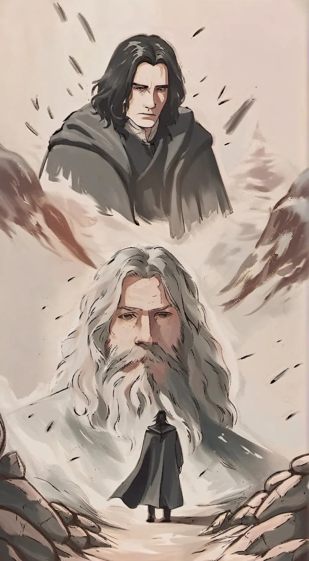 ai character: Hogwarts (sad?) background