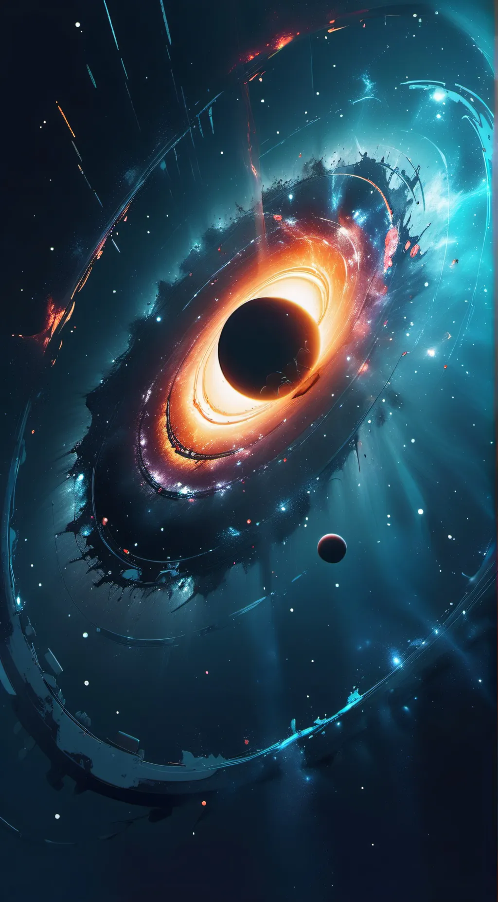 ai character: Black hole background