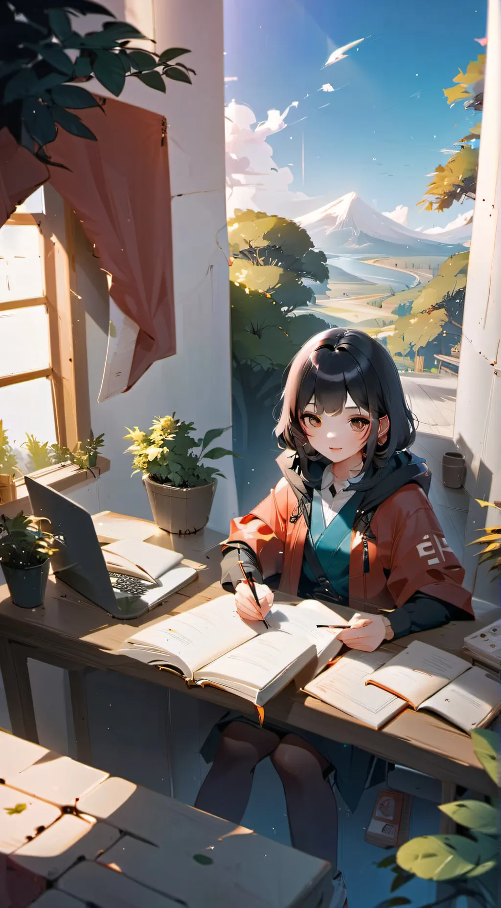 ai character: Amy  background