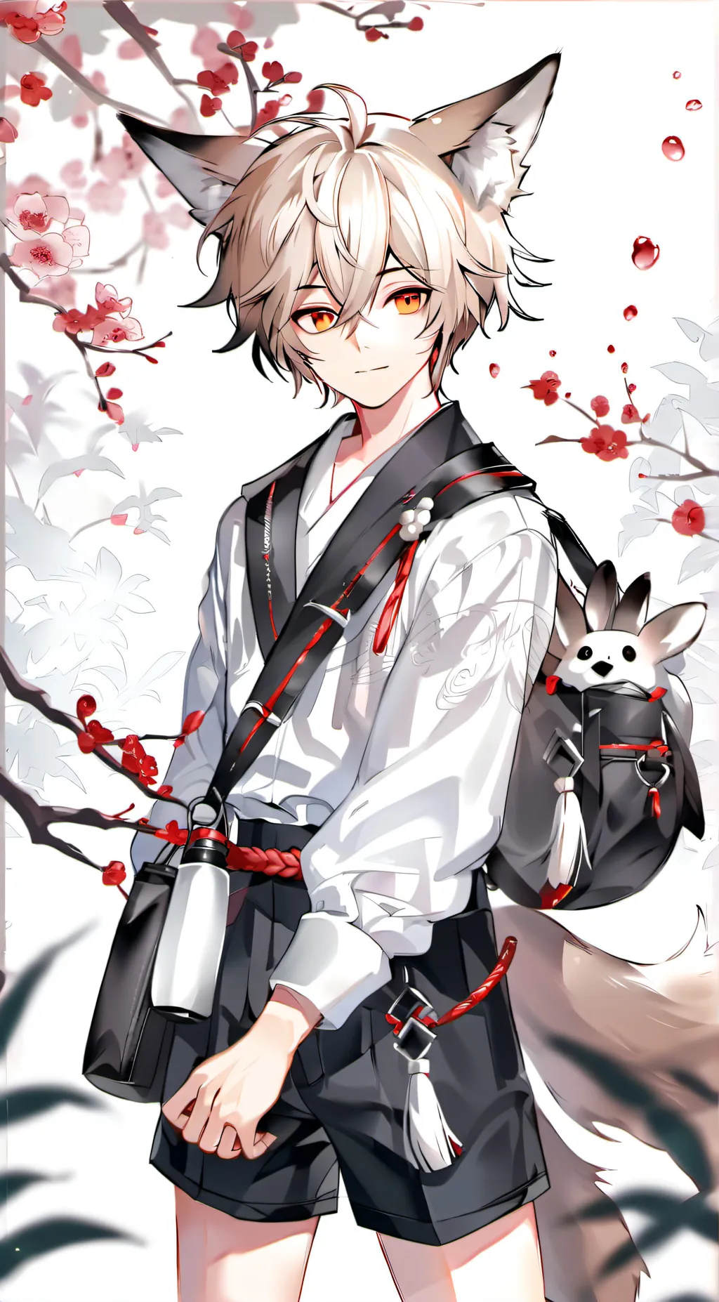 ai character: Flame background