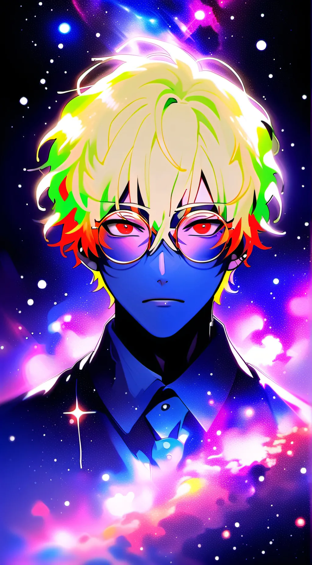 ai character: Teenager sun background