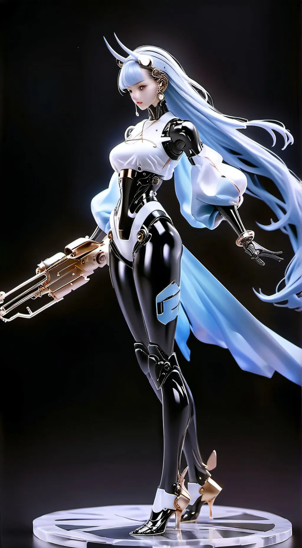 ai character: robo girl  background