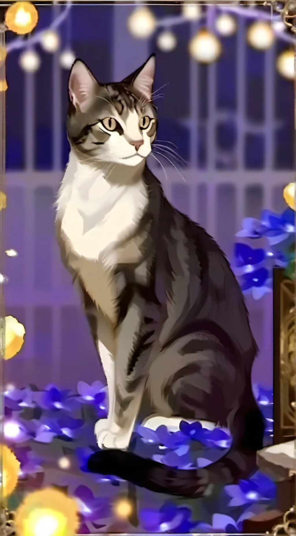 ai character: stupid goofy cat background