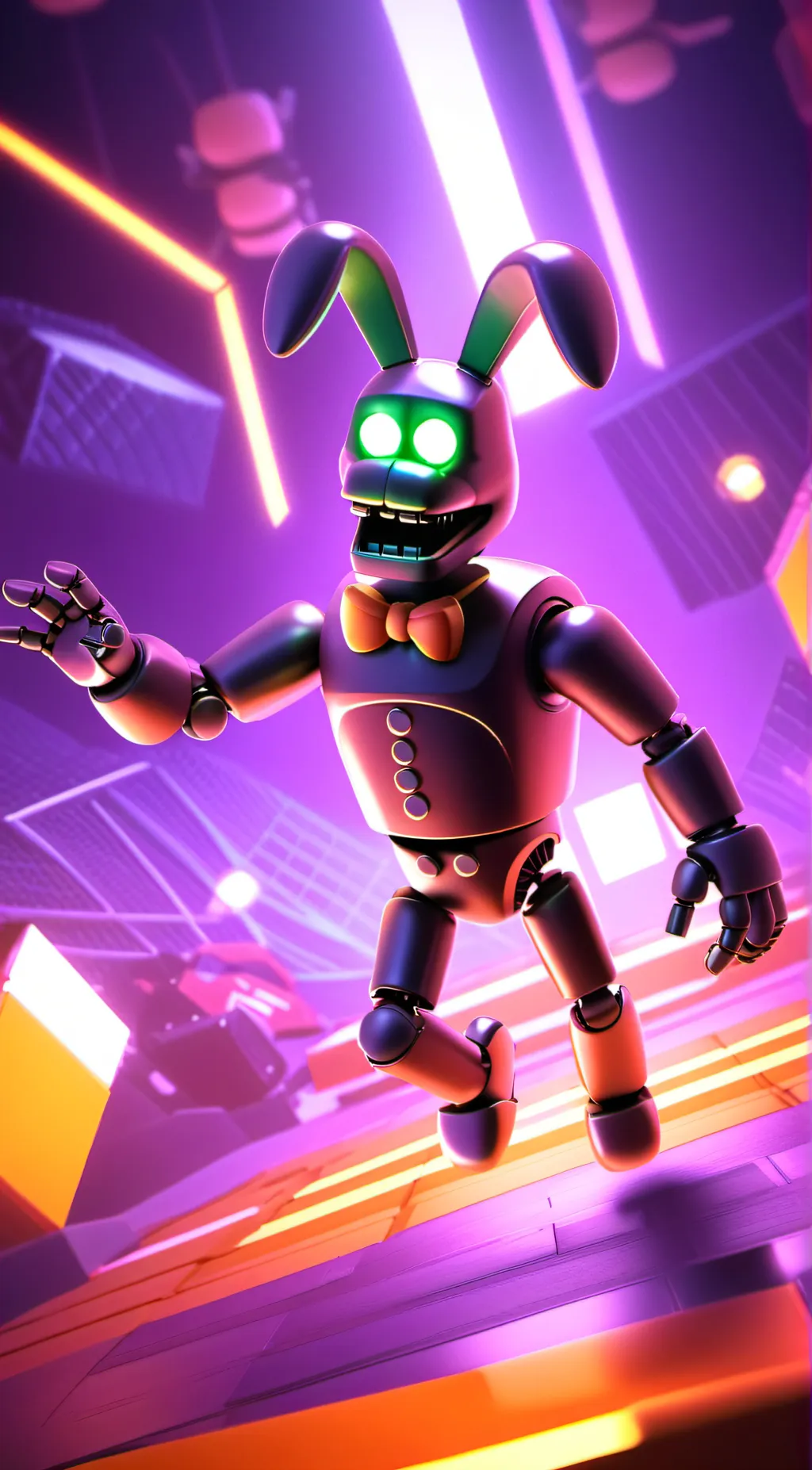 ai character: Spring Bonnie  background