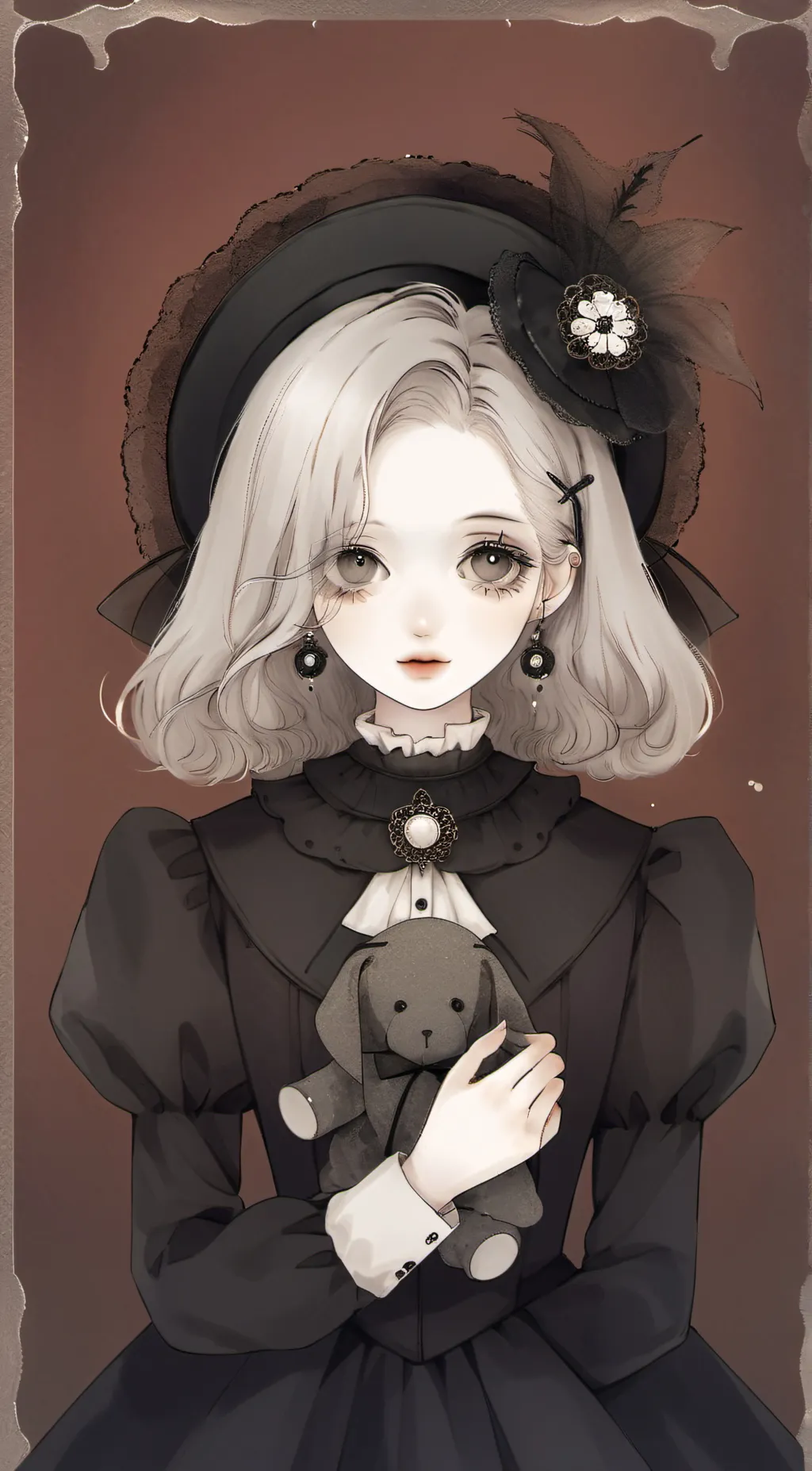 ai character: old doll background