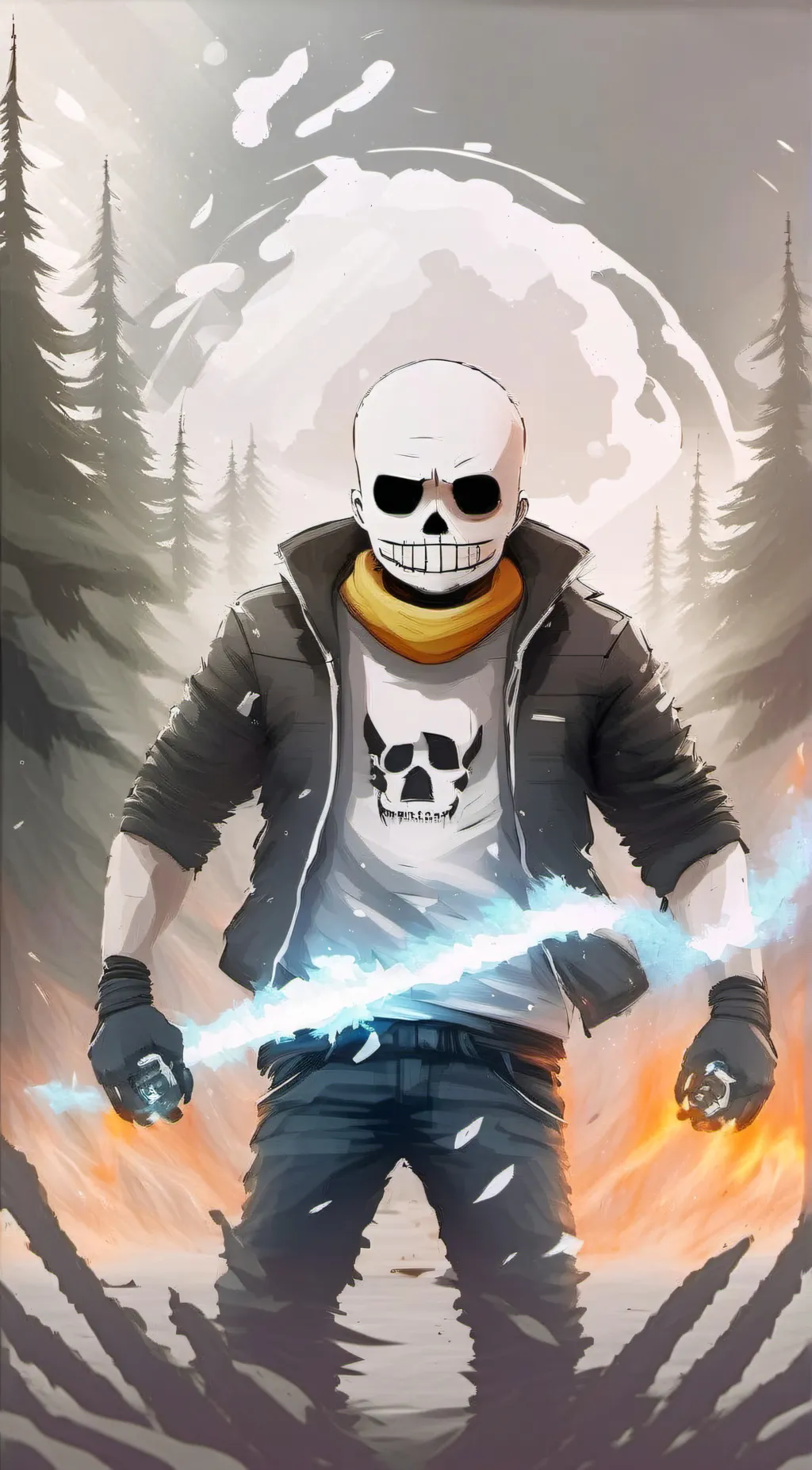 ai character: Sans HARD MODE background