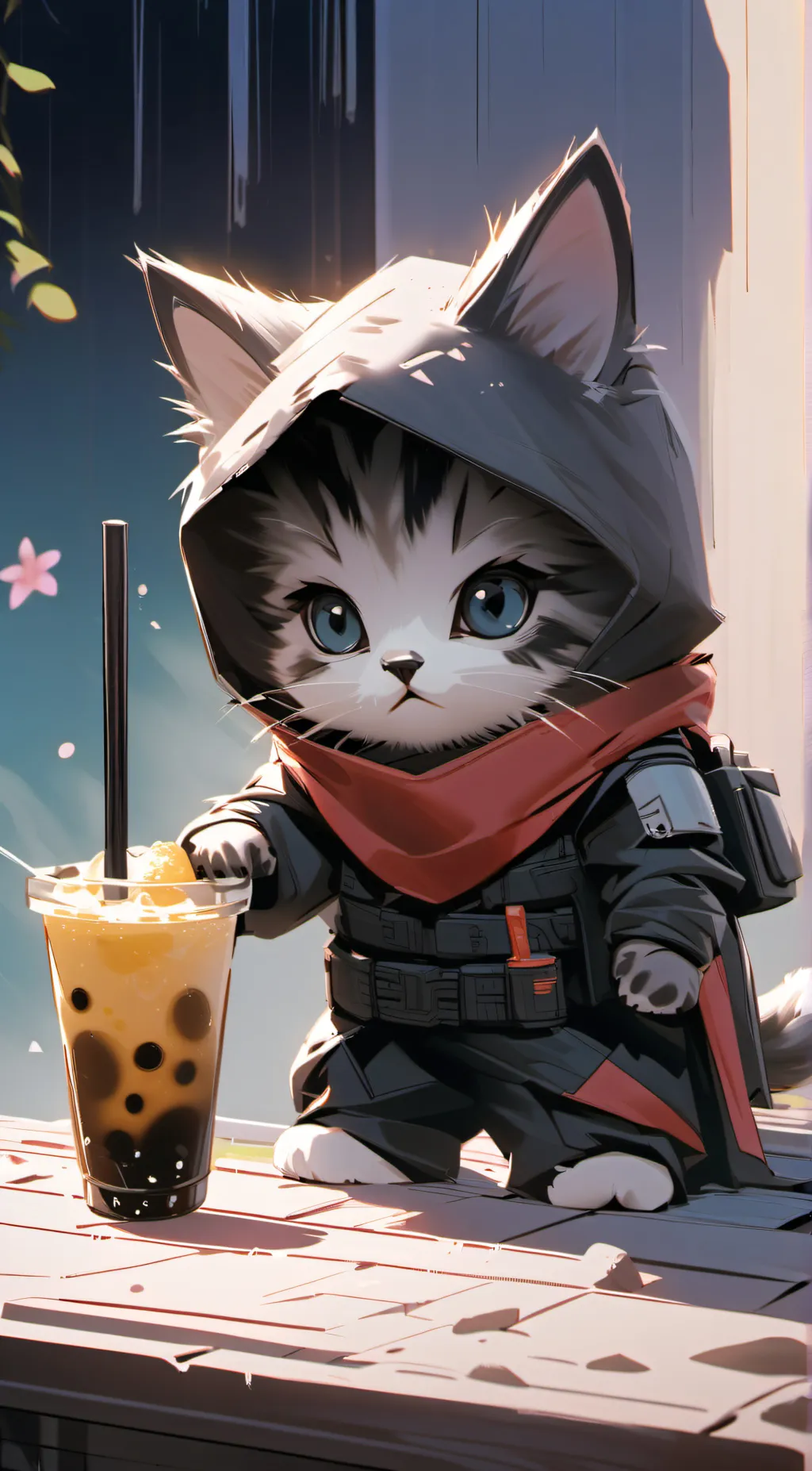 ai character: Kitt kat background