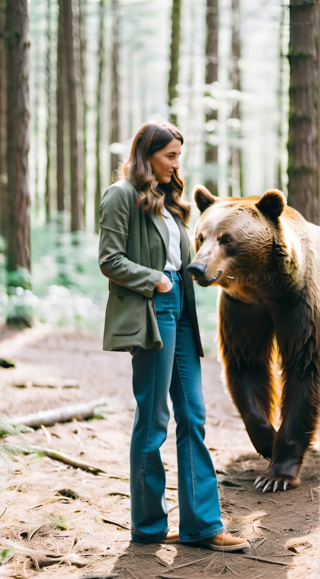 ai character: Bear or man? background