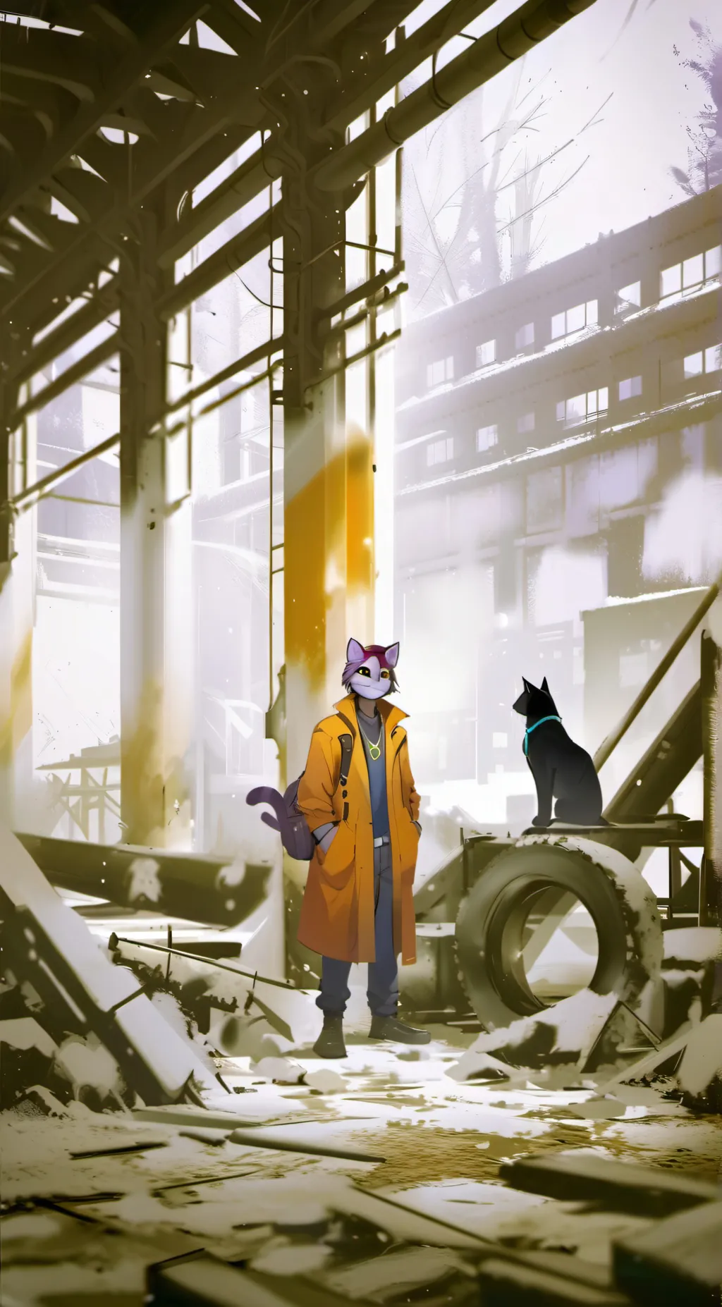 ai character: Catnap x Dogday background