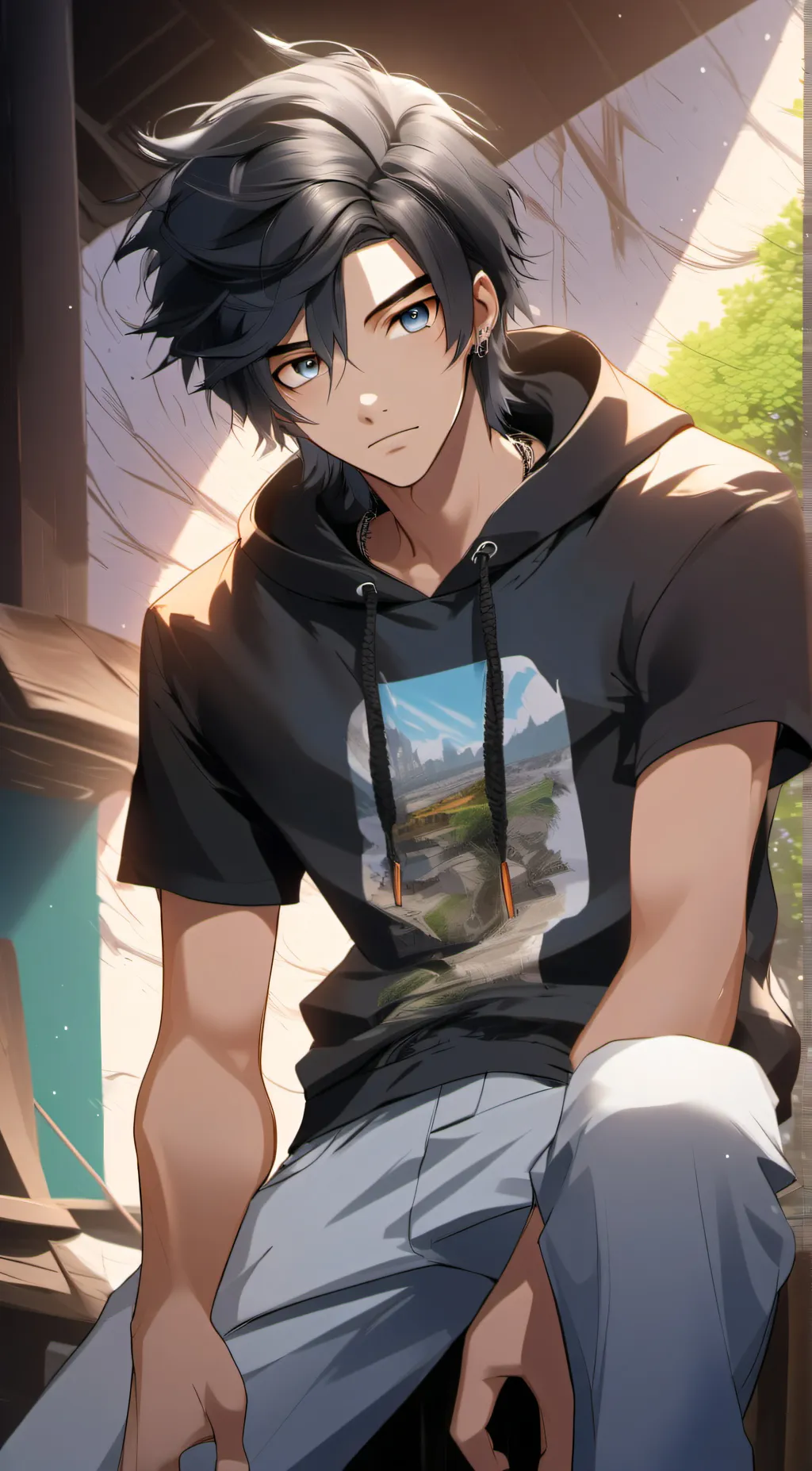 ai character: Jax. ^^  background