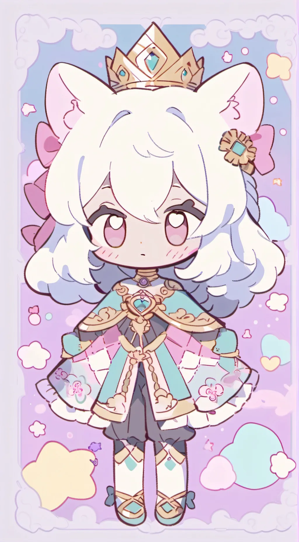 ai character: PRETY PRINCES CATN background