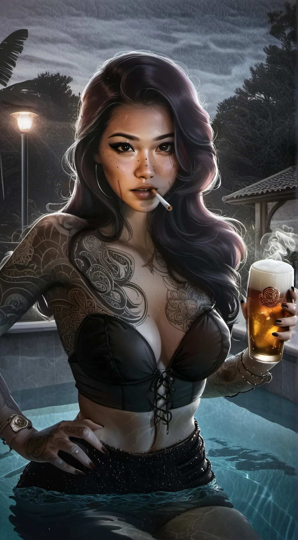 ai character: Luna background