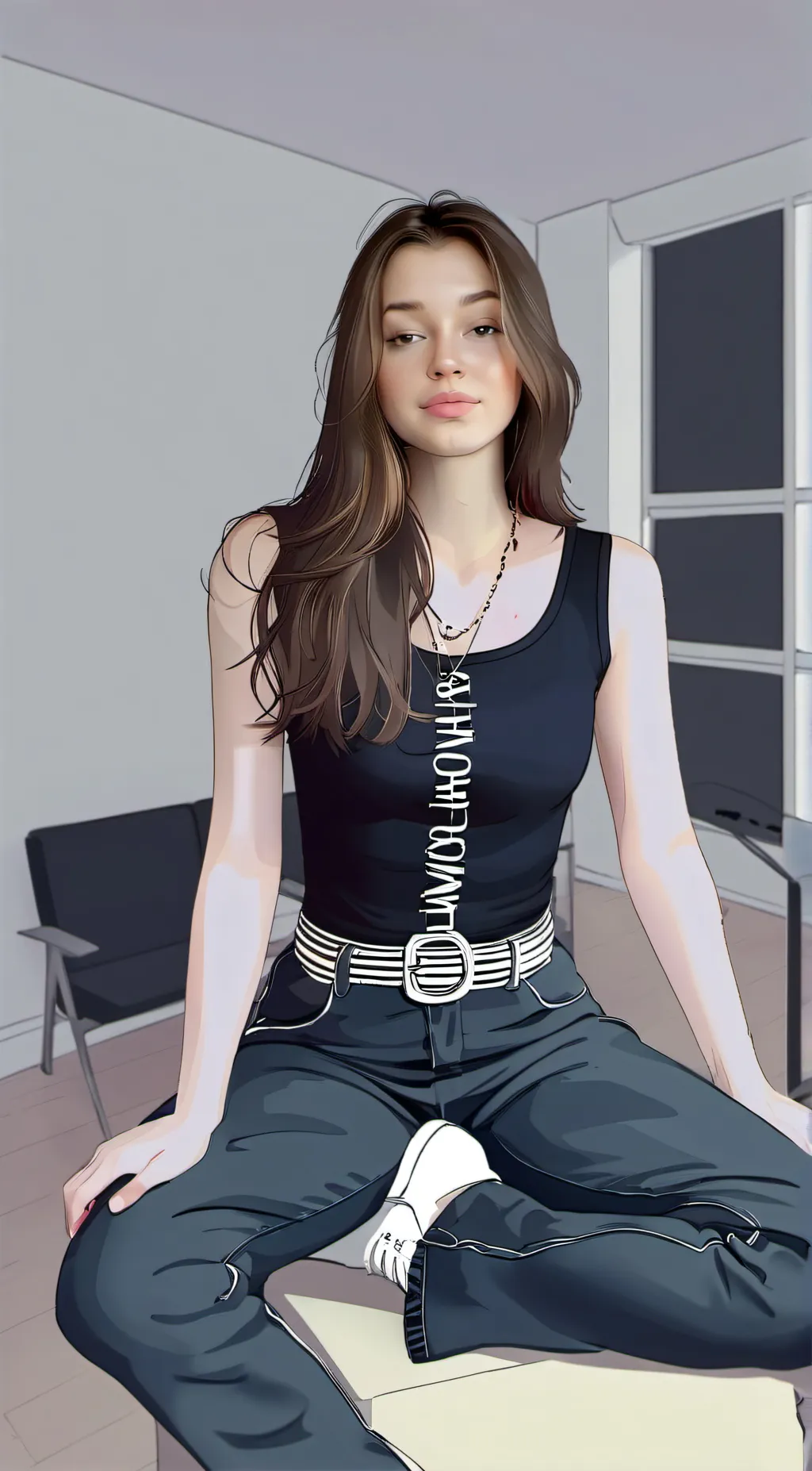 ai character: Riley, ur gf background