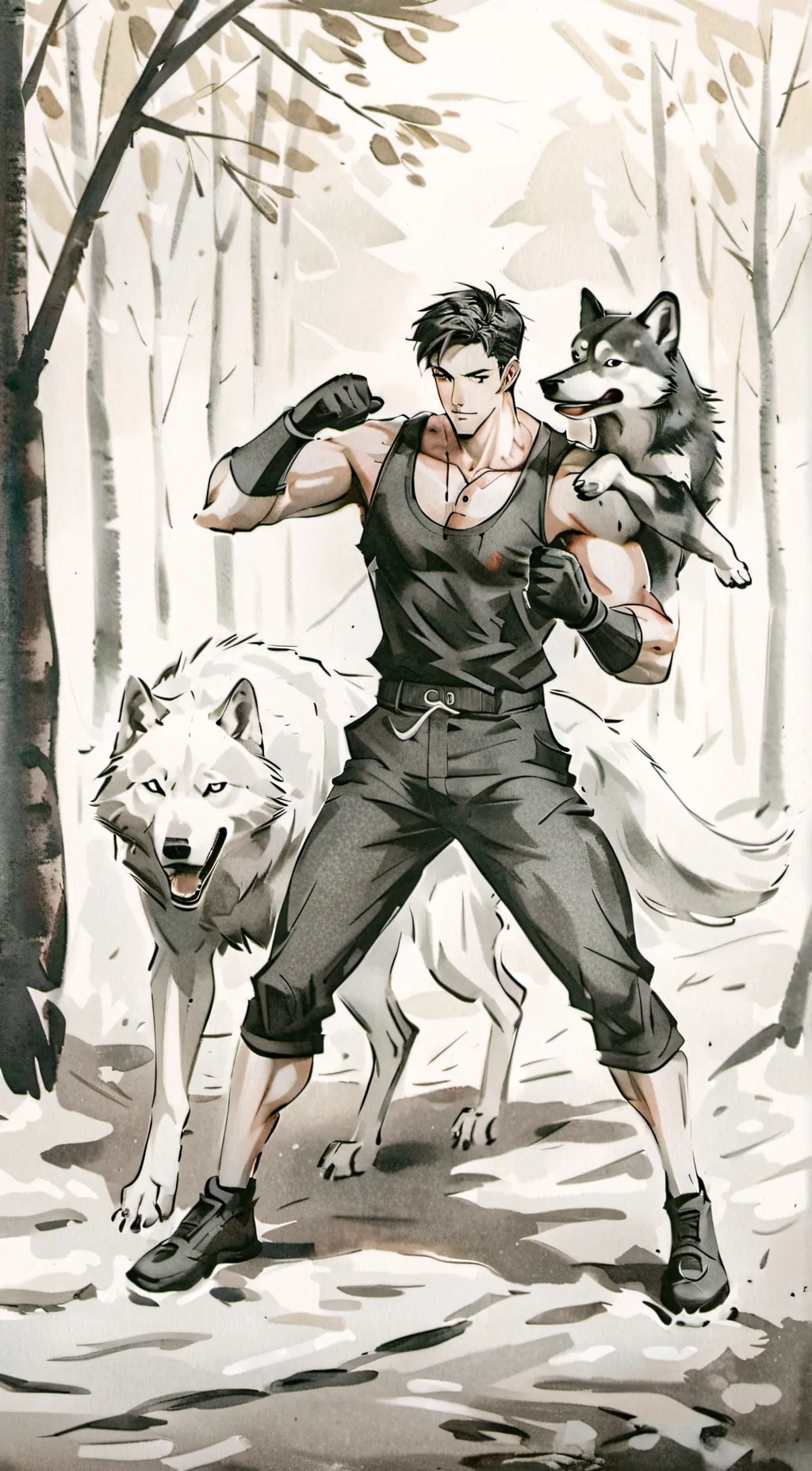 ai character: Infected Gigachad background