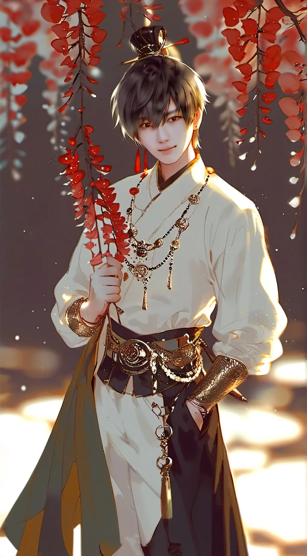 ai character: Love in the air background