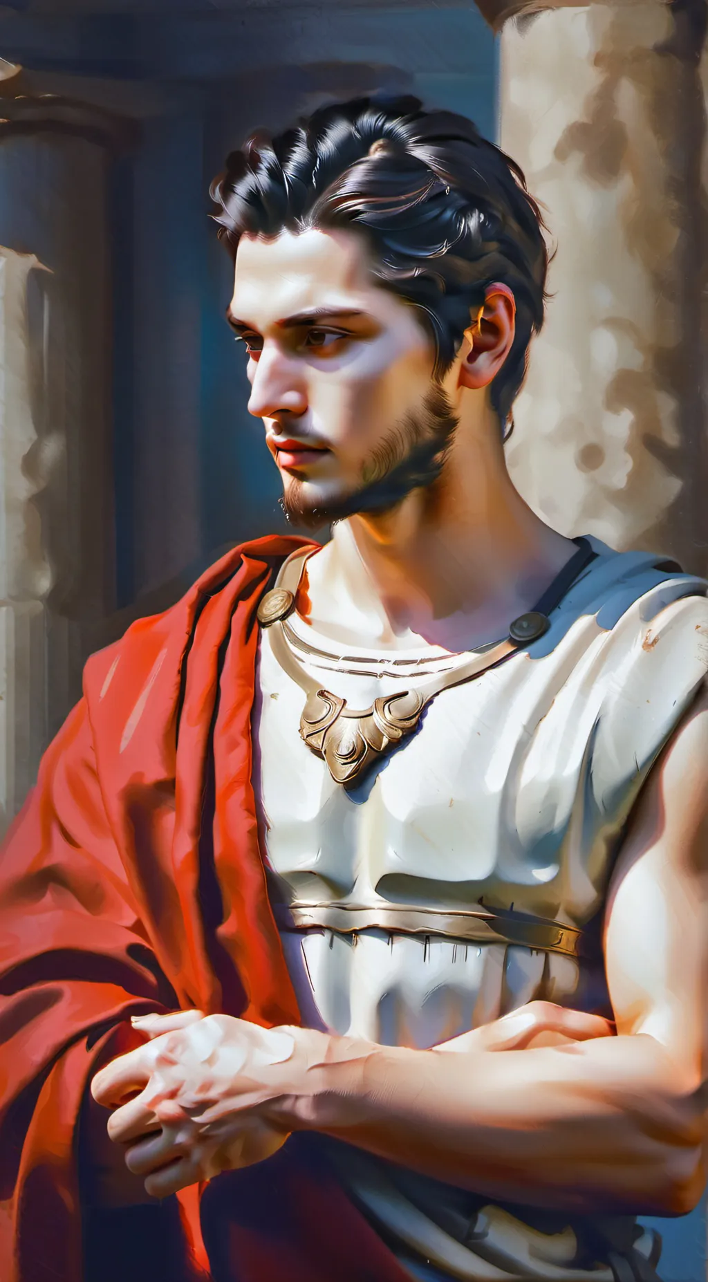 ai character: Caton  background