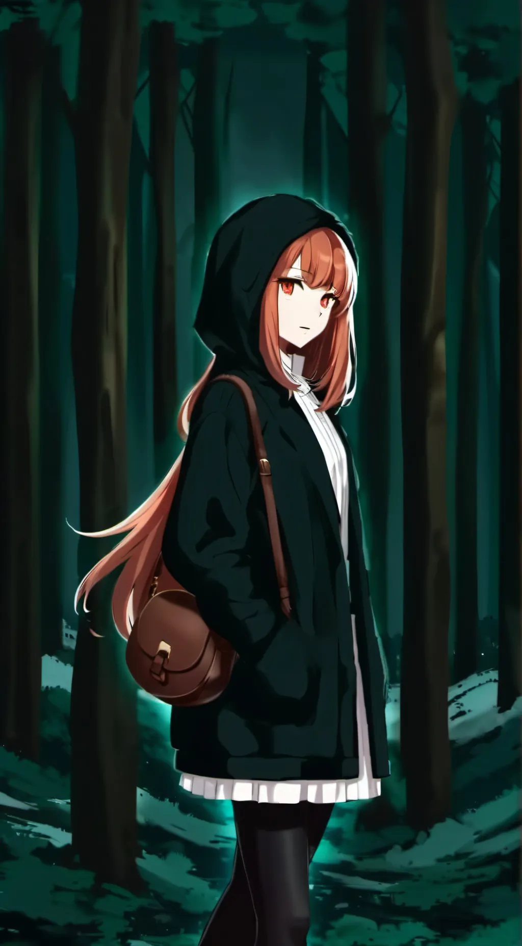 ai character: Mha in forest background