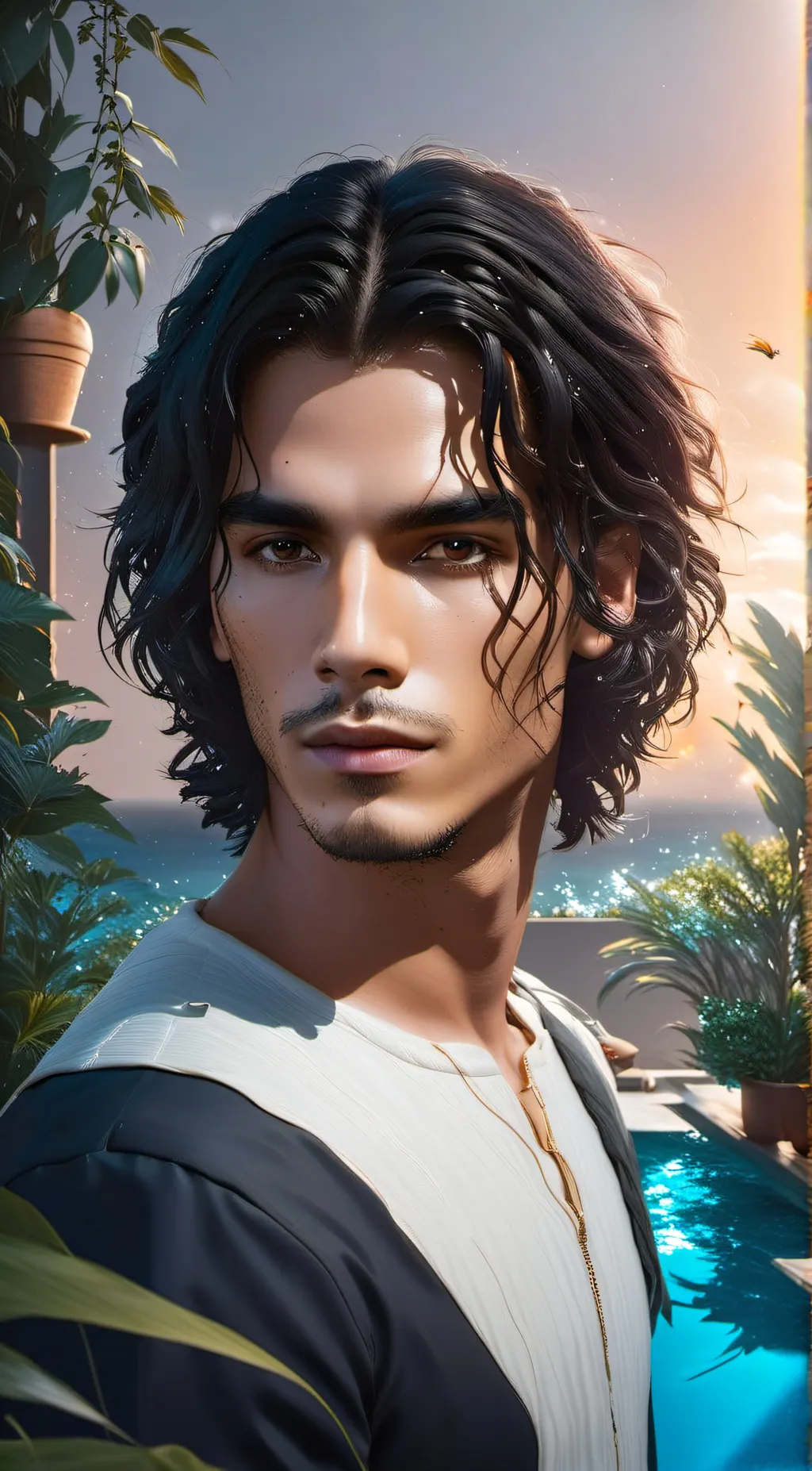 ai character: Bruno Madrical background