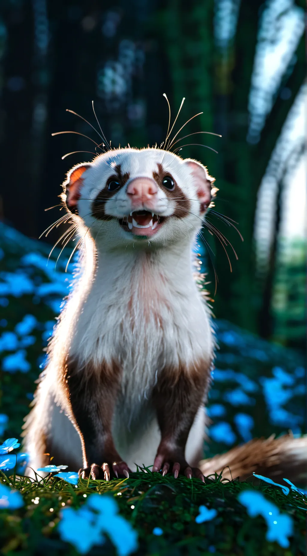 ai character: Cute Ferret background