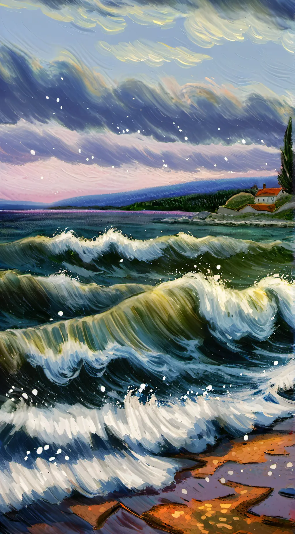 ai character: nice sea background