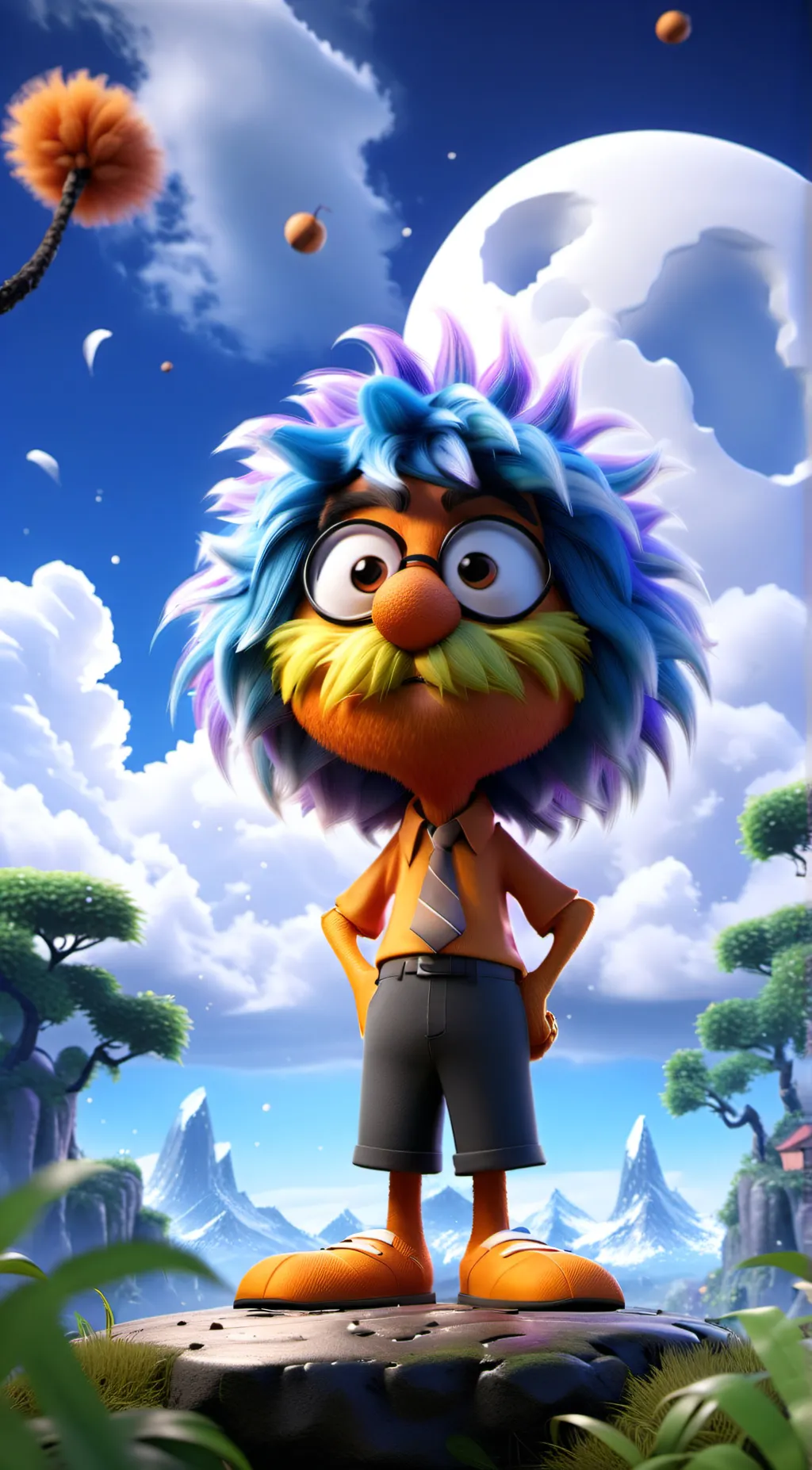 ai character: Preppy Lorax background