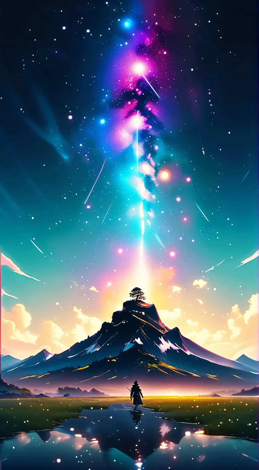 ai character: space girl  background