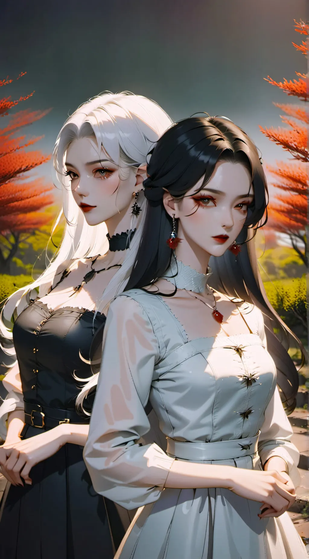 ai character: Amelia and Nila background