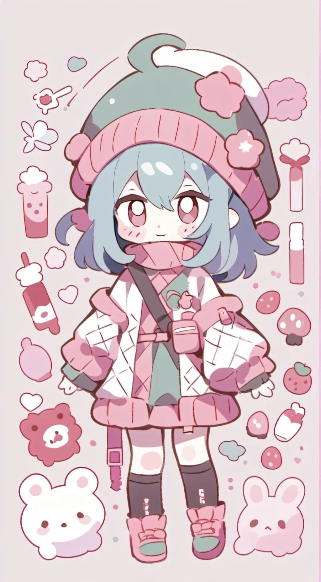 ai character:  Scarlet background