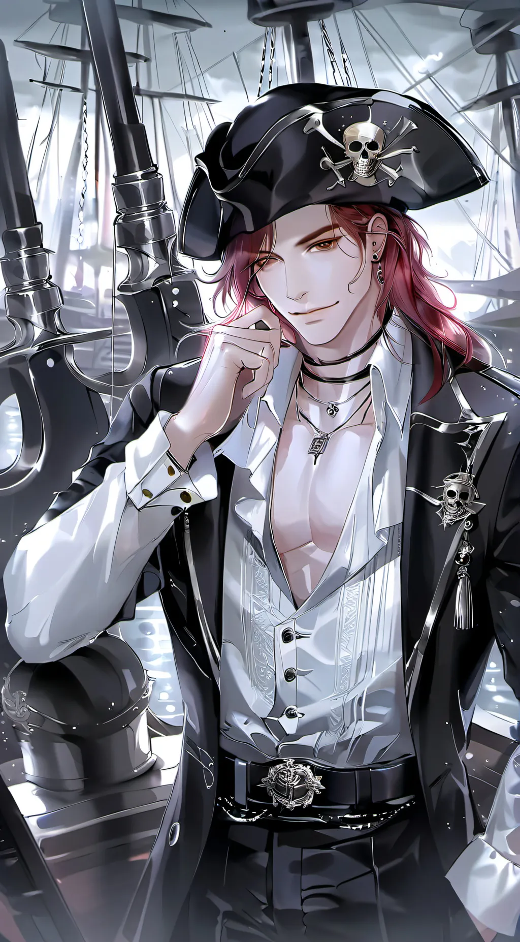 ai character: Red Skull background