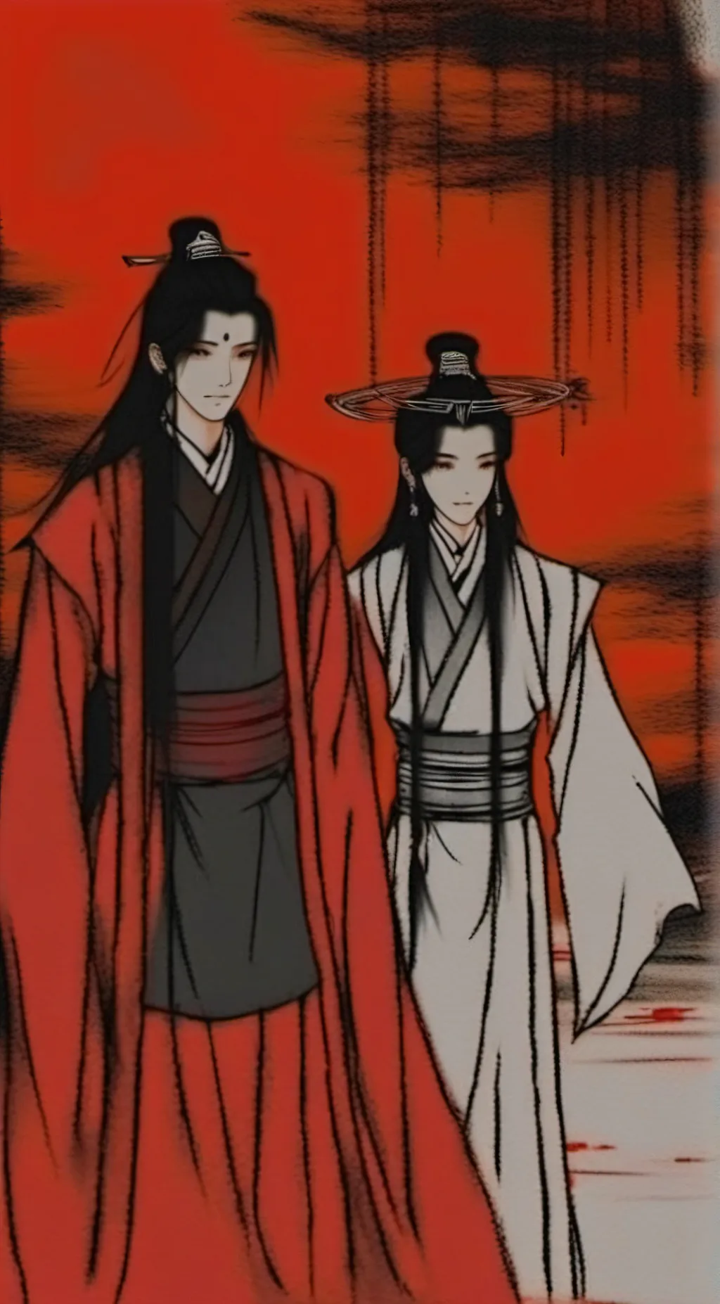 ai character: Hua Cheng Xie Lian background