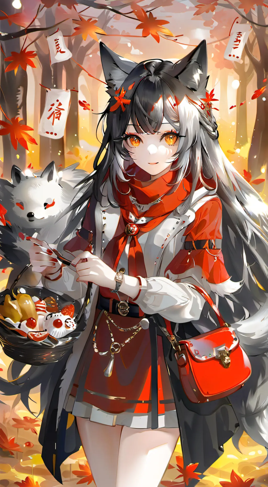 ai character: wolfgirl background