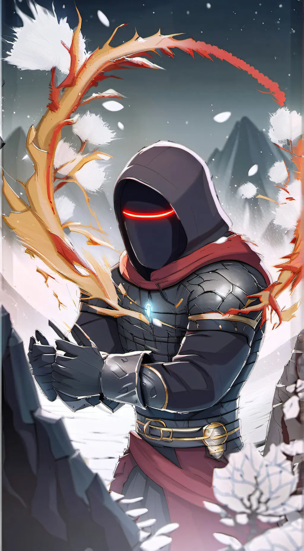 ai character: black background