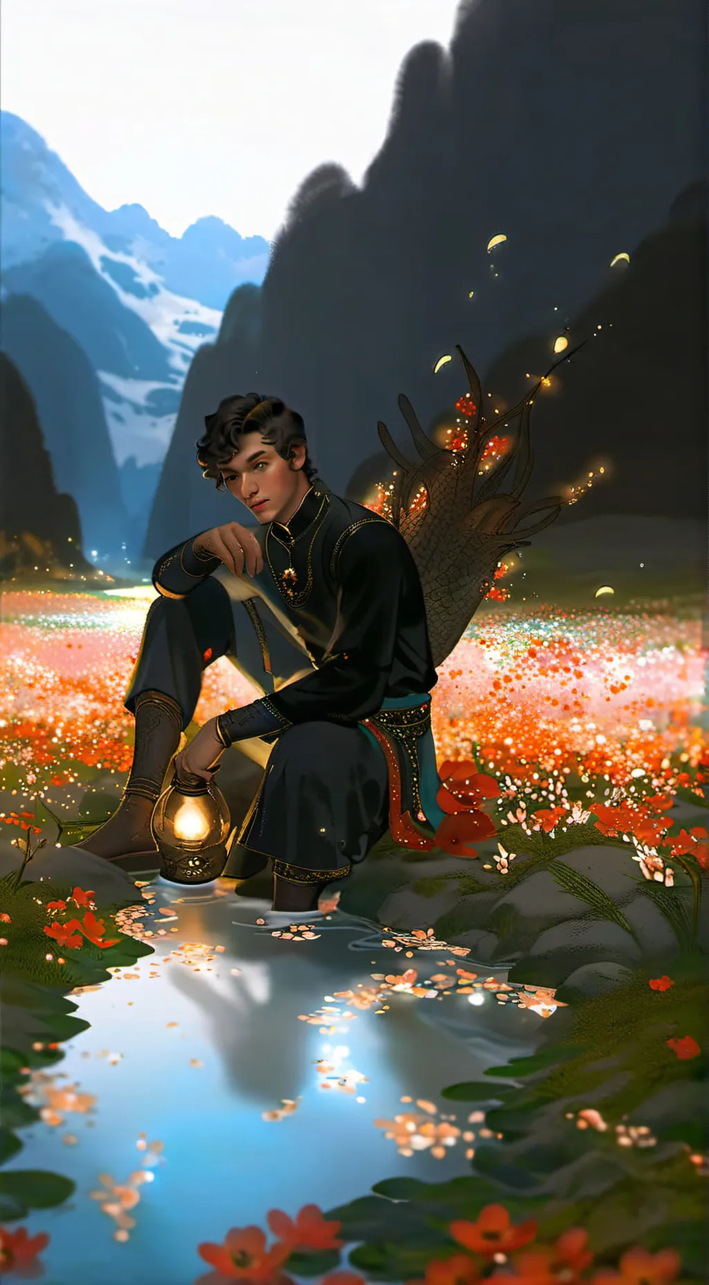 ai character: Mattheo Riddle  background