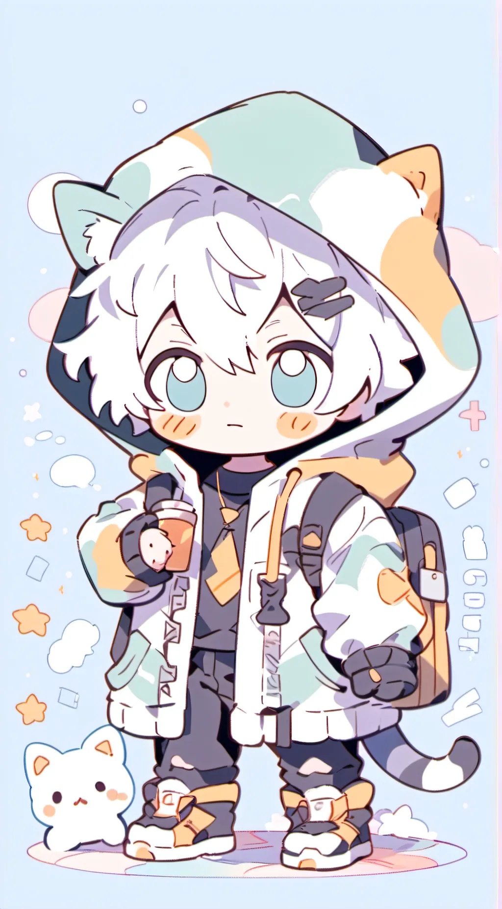 ai character: kitty boy background