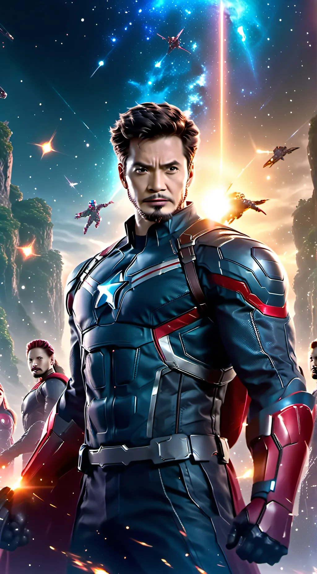 ai character: avengers background