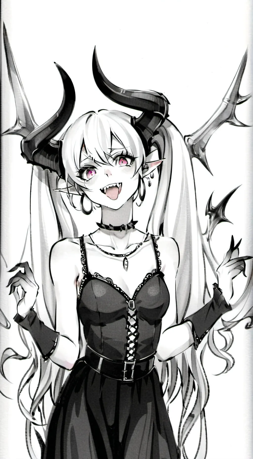 ai character: gril demonio  background